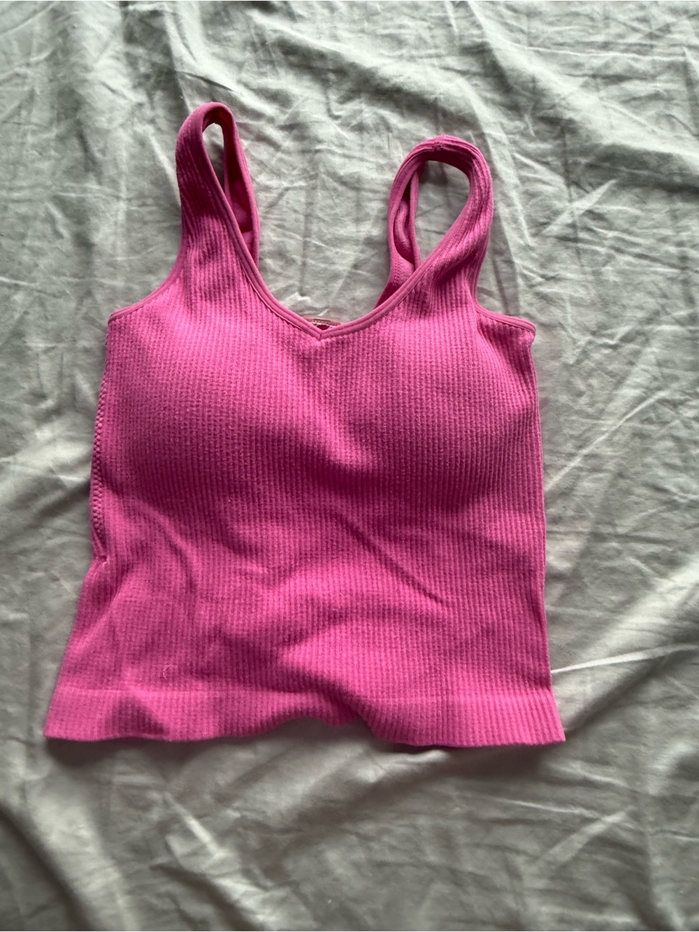 Dry Goods Pink Ribbed Tank Top